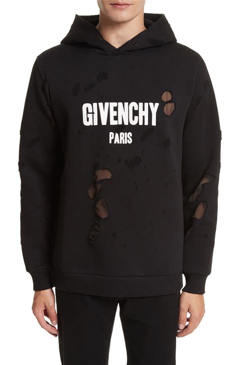 givenchy hoodie men's|Givenchy hoodie distressed.